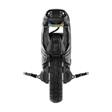 Black electric unicycle on a white background