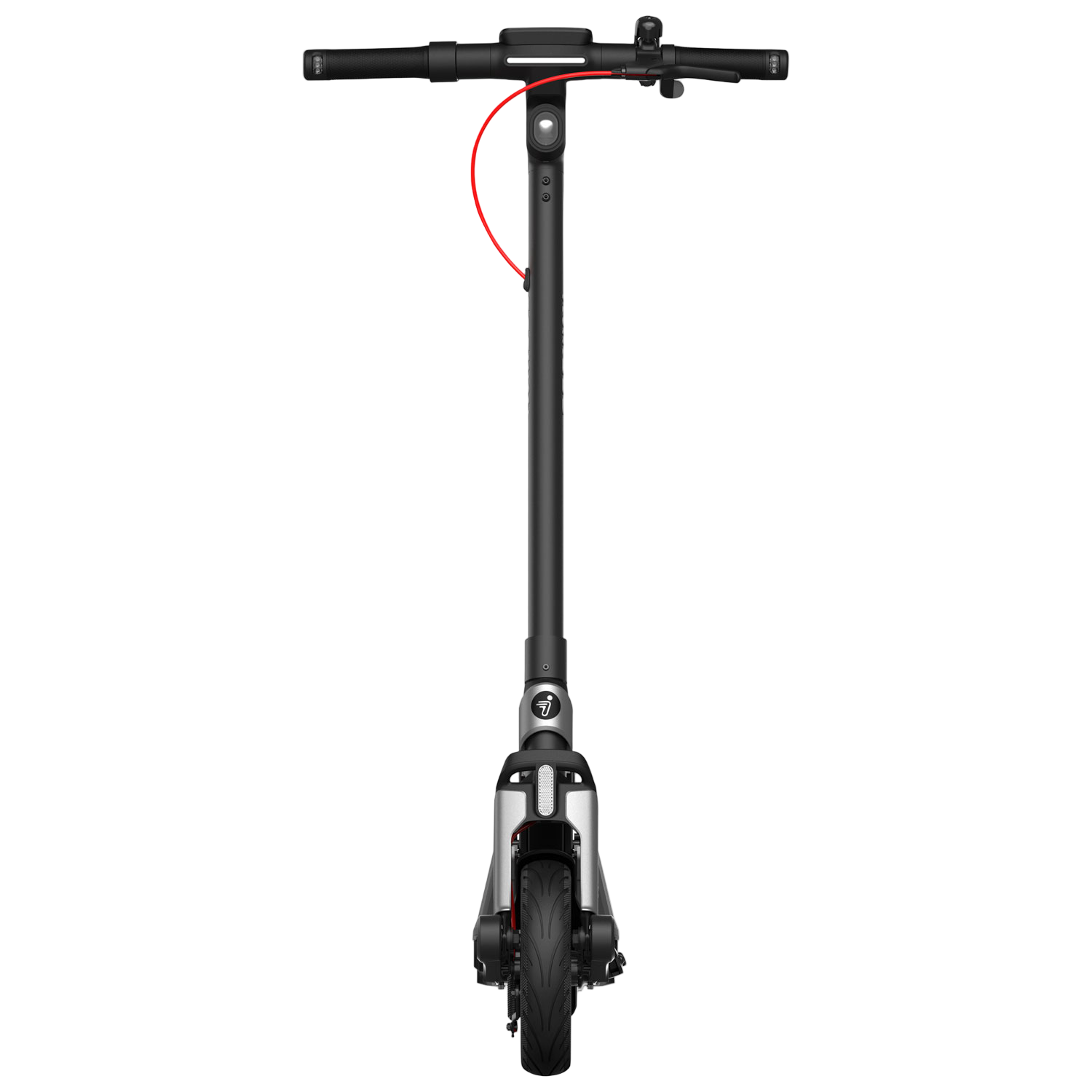Black scooter on a white background