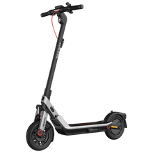 Electric scooter with black and gray design on a white background