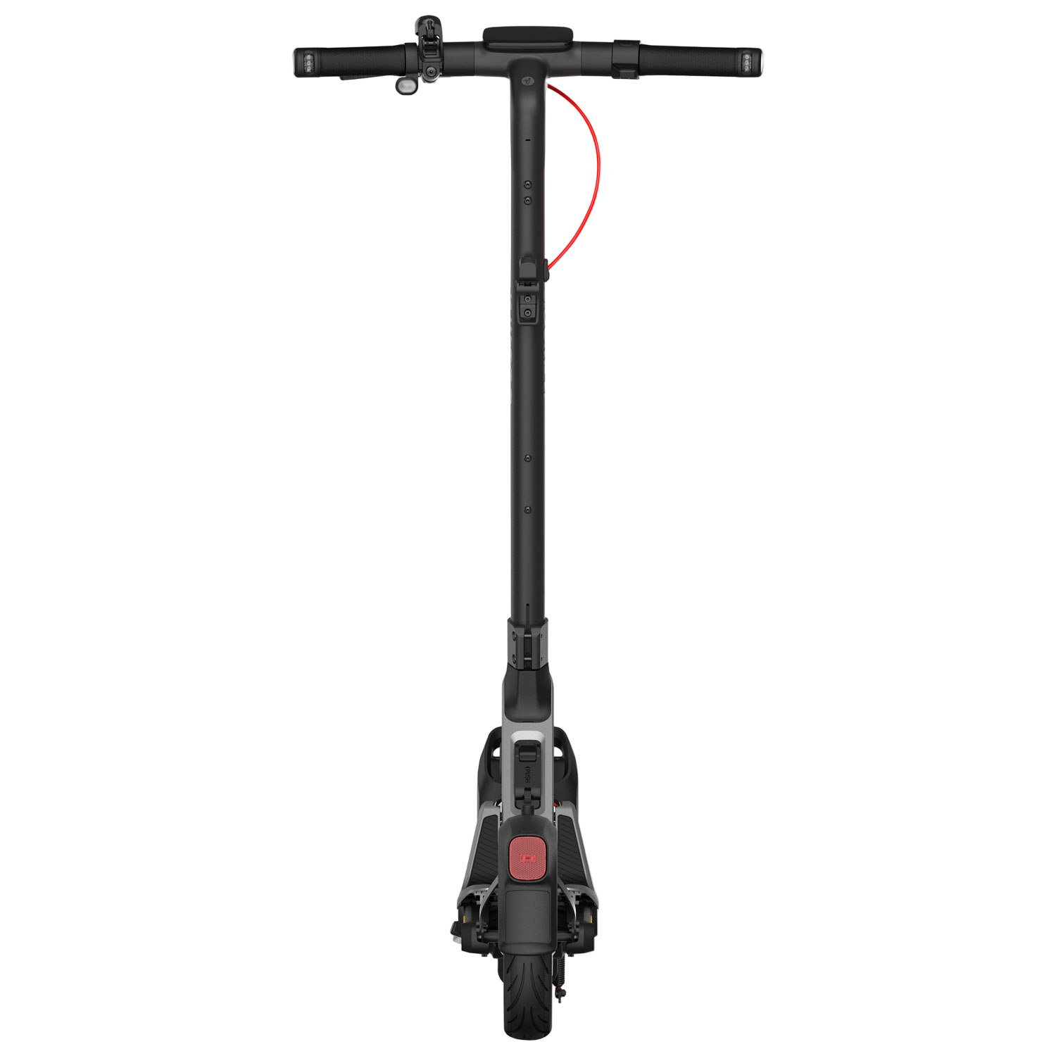 Black scooter on a white background