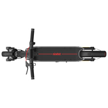 Black electric scooter with 'ninebot' branding on a white background
