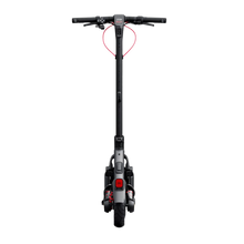 Black electric scooter on a white background